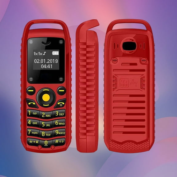 SPOORYYO Double SIM Mini Keypad Cell Phone with Built-in Bluetooth Earphone, Ultra-Portable, Long Battery Life, Multi-Language Support