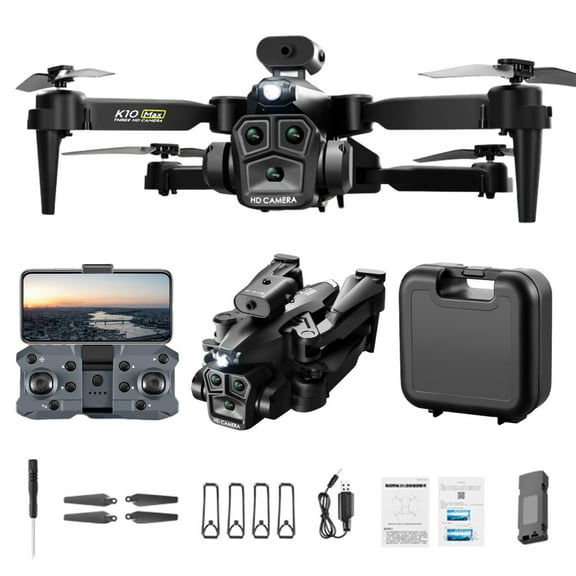 SPOORYYO Drone with Dual 4K HD FPV Cameras, Altitude Hold, Headless Mode, Long Endurance, Gesture Control, Obstacle Avoidance - Ideal Gift for Boys and Girls