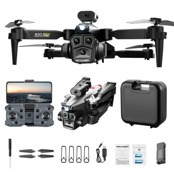 SPOORYYO Drone with Dual 4K HD FPV Cameras, Altitude Hold, Headless Mode, Long Endurance, Gesture Control, Obstacle Avoidance - Ideal Gift for Boys and Girls