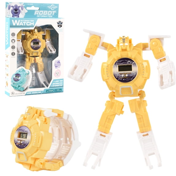 SPOORYYO Electronic Deformation Watch Creative Manual Transformation Robot Toy, Fun Digital Timepiece, Unique Gift for Special Occasions