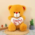 thumbnail image 1 of SPOORYYO Embracing Heart Holding Bear - Super Soft Cuddly Teddy with Heart, Plush Stuffed Animal for Cuddles, Decor & Gifts, Cute Companion for Kids/Adults, Valentine's/Birthday Presents, 1 of 1