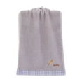 thumbnail image 1 of SPOORYYO Embroidered Leaf Hand Towel - Absorbent & Soft Bathroom Towel with Decorative Lettering, 1 of 6