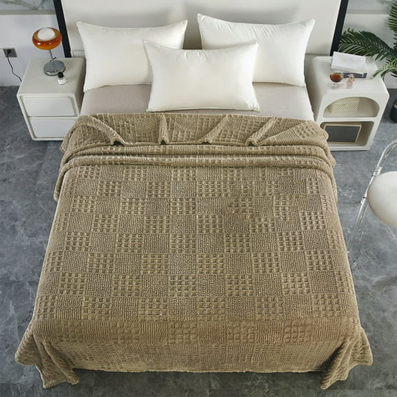SPOORYYO Fleece Throw Blanket - Polyester, Washable, Breathable, and Versatile for Home and Travel - 70x100cm
