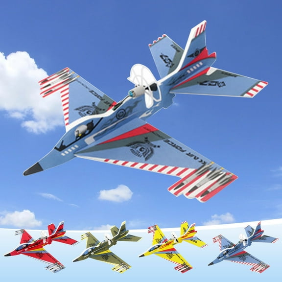 SPOORYYO Foam Glider Toy USB Rechargeable Hand-thrown Aircraft with Crash Resistance for Exciting Flights