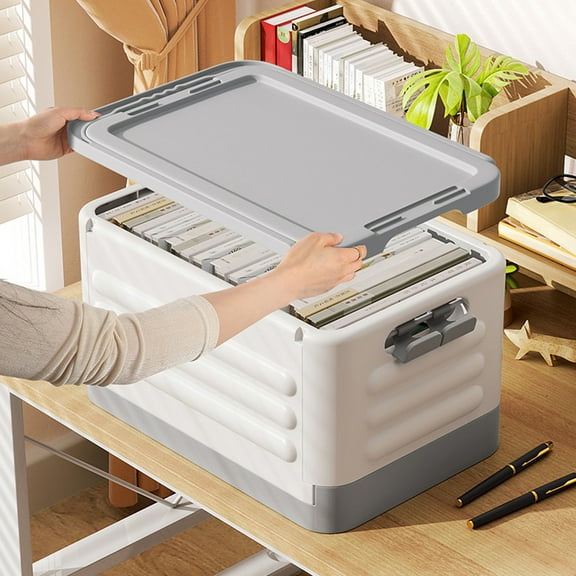 SPOORYYO Foldable Storage Trolley with Wheels, Portable Organizer Box for Living Room, Office, Classroom, and Home Storage