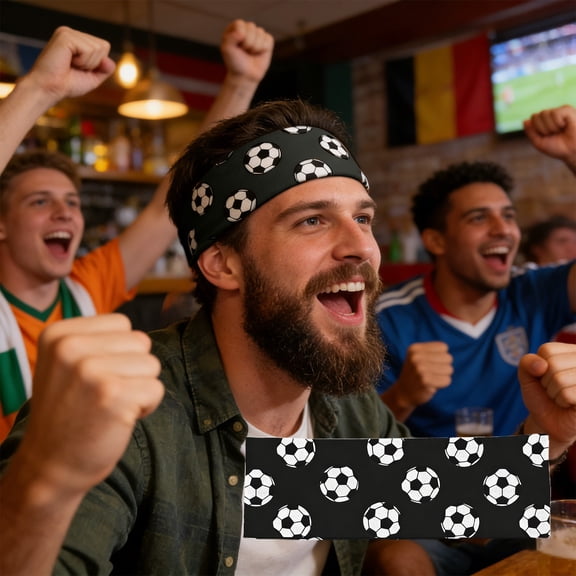 SPOORYYO Football Headband For Women And Men Game Day Outfits Soccer Sport Headbands Suitable For Sports Events Matches Parties Travel