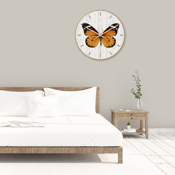 SPOORYYO Frameless Pattern Stone Acrylic Wall Clock - Silent Quartz Mechanism for Living Room Decor (30x30cm)