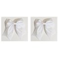 thumbnail image 1 of SPOORYYO Glitter Christmas Bow Ornaments Sparkly Sequin Fabric Bows Decorative Holiday Bows for Christmas Tree Wreath Gift Wrapping Party Home Decor, 2Pcs White, 1 of 7