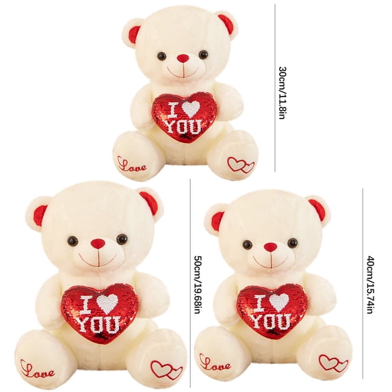 SPOORYYO Glitter Color Changing Teddy Bear Plush, Children's Gift