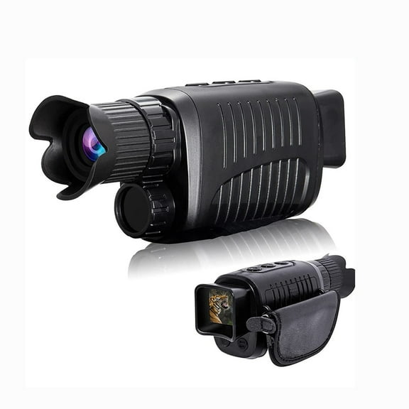 SPOORYYO HD Infrared Night Vision Camera with Starlight Lens, 5x Digital Zoom, 24MP Photo & 1080p Video, IP54 Waterproof, Dual-Use Day and Night Telescope for Outdoor Surveillance