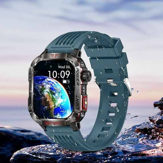 SPOORYYO HT29 Smartwatch for Outdoor Sports - LED Light, Banknote Detection, Calling, Altitude & Barometric Pressure Tracking, AMOLED Display, Multi-Color Options