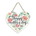 thumbnail image 1 of SPOORYYO Heart-Shaped Happy Mother's Day Front Door Sign - Wooden Keepsake Ornament for Home Decor, 1 of 8