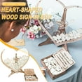 thumbnail image 1 of SPOORYYO Heart-Shaped Wooden Wedding Guest Book Drop Box with 80 Blank Hearts for Keepsake and Decoration, 1 of 9