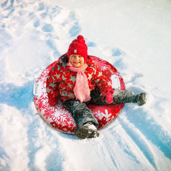 SPOORYYO Heavy Duty Inflatable Snow Tube For Winter Fun Sledding For Adults and Families