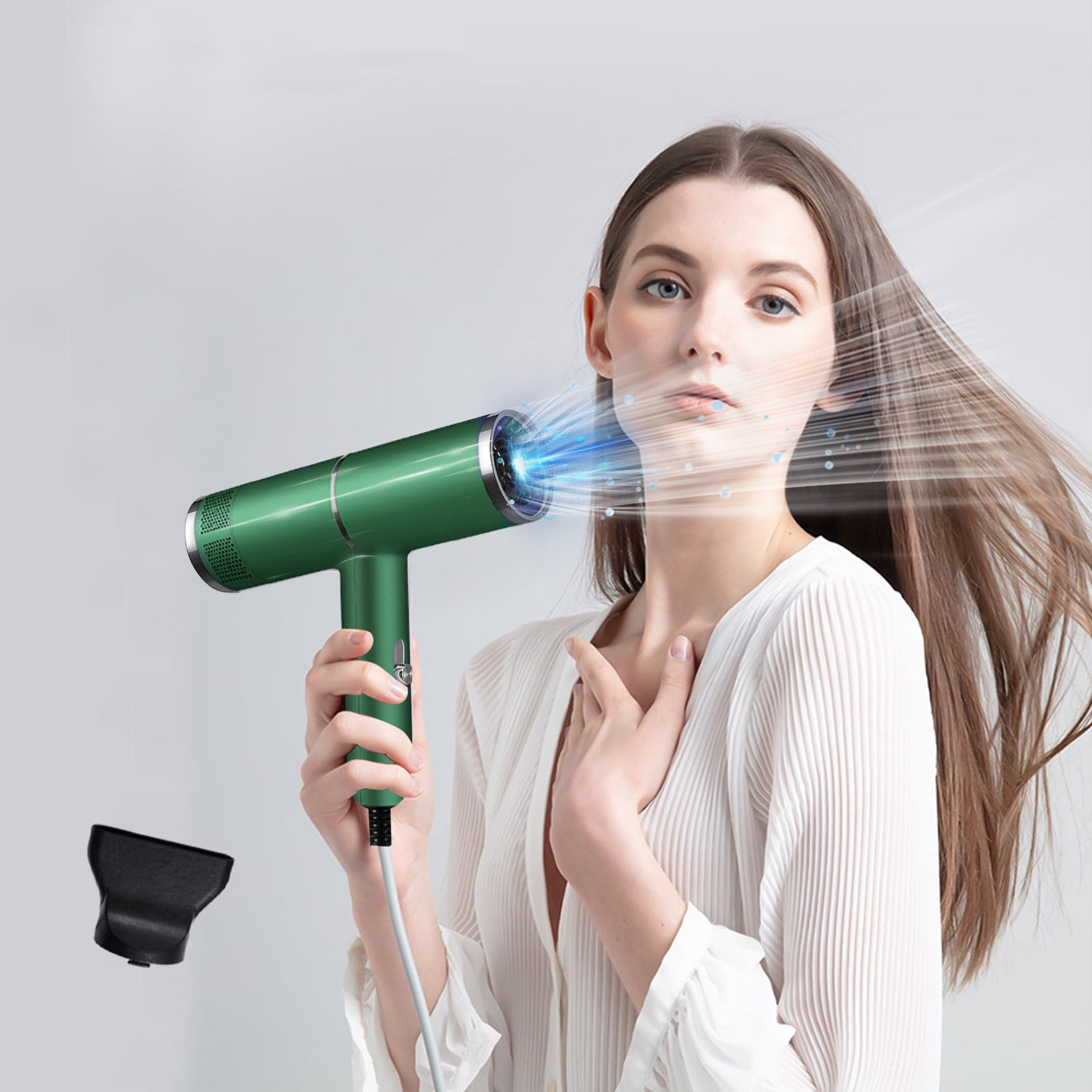 SPOORYYO HighPower Ionic Hair Dryer with Hot Air Comb Professional Salon Hair Blow Dryer for