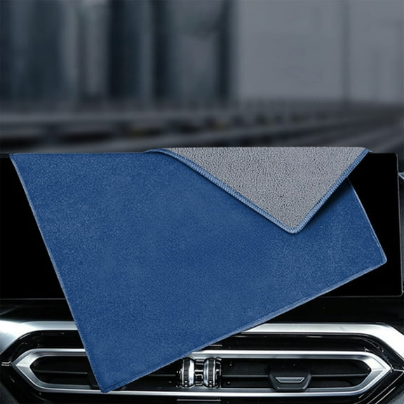 SPOORYYO Imitation Leather Car Towel, Double-Sided Car Wash and Wiping Cloth for Car Interior, Billiards Table, and Cue Cleaning