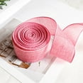 thumbnail image 1 of SPOORYYO Imitation Linen Ribbon with Lace Edge, 1.96" Wide, 157.4" Long for Gift Box Packaging and Decorations, 1 of 6