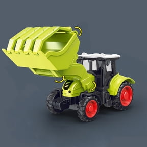 SPOORYYO Inertia Powered Tractor Bulldozer, Flexible Joints Front Loader, Realistic Details, Snap Action Sounds, Gift Ready Packaging