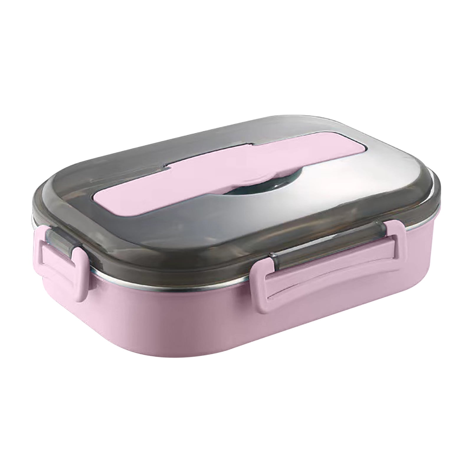 SPOORYYO Insulated 304 Stainless Steel Lunch Box with Leak-Proof Lid and Portable Handle for Students and Travelers