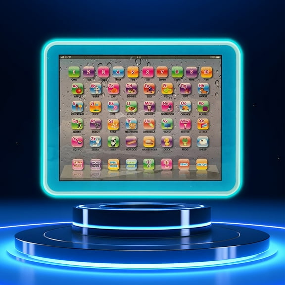 SPOORYYO Interactive Learning Tablet with LED Sounds and Songs for Alphabet Numbers Math Early Development Educational Toy