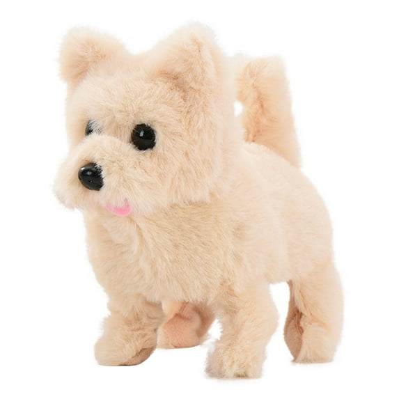 SPOORYYO Interactive Toy Dog Plush – Electronic Walking Puppy with Sound & Light, Realistic Stuffed Animal for Kids, Soft Motorized Pet Dog for Children, Perfect Gift for Boys & Girls