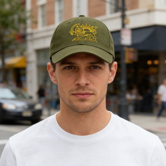 SPOORYYO Iran Flag Hat with National Emblem, Adjustable Strap for Men and Women, Cultural Event and Sports Game Accessory