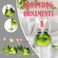 thumbnail image 1 of SPOORYYO Iron Frog Ornaments - Set of 4 Garden Decorations for Home and Outdoor Use, Green, 1 of 9