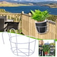thumbnail image 1 of SPOORYYO Iron Hanging Plant Holder Over The Rail Metal Fence Planters,Iron Flower Pot Hanger - Balcony and Garden Flower Basket for Plants and Bonsai, 1 of 6