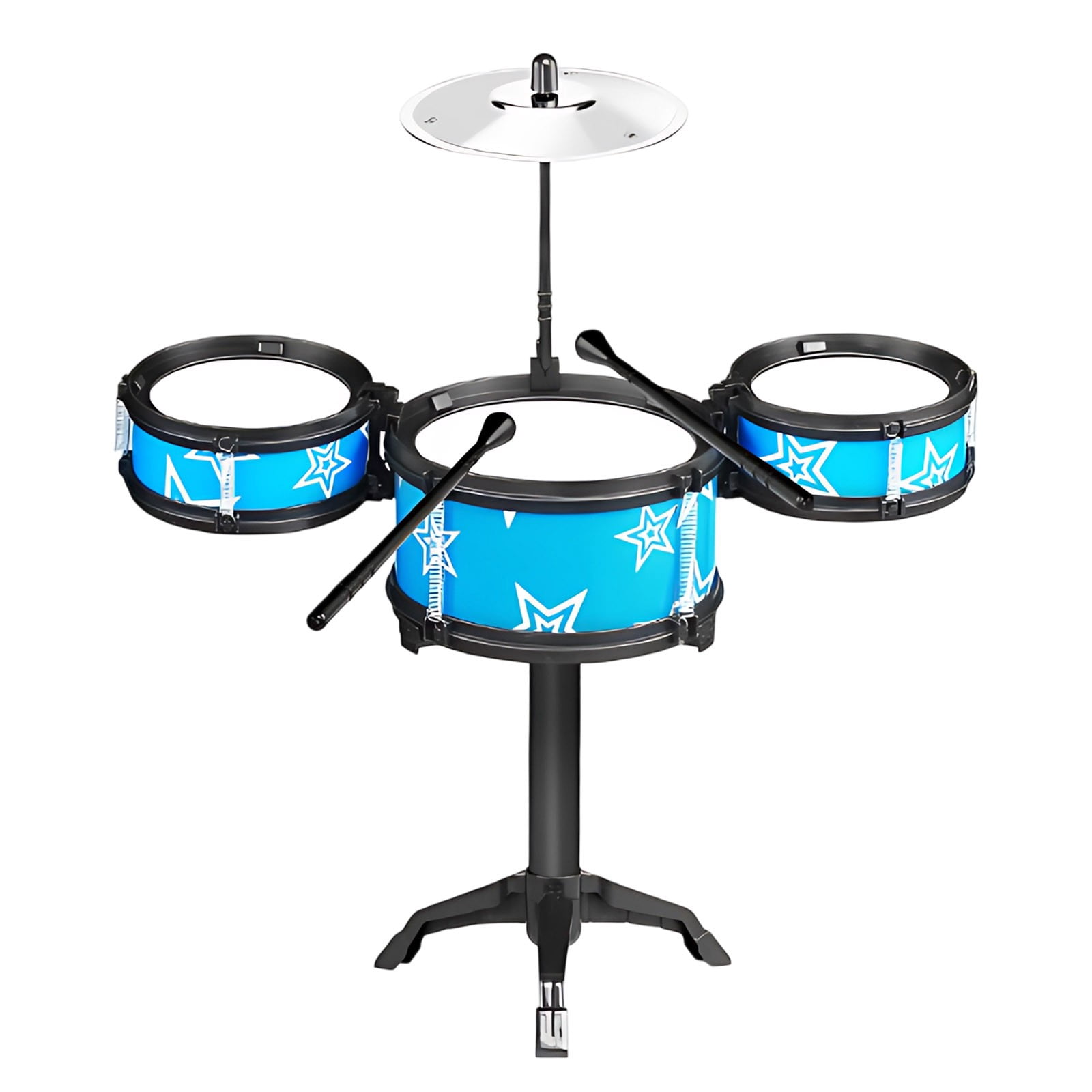 SPOORYYO Jazz Drum Set for Beginners, 5 Drums with Stool, Musical Instrument for Boys and Girls, Great Birthday Gift