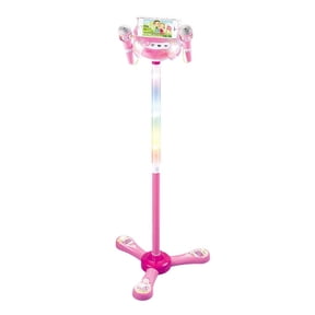SPOORYYO Kids Karaoke Machine With Microphones Stand Educational Toy Portable Jukebox Adjustable Height Fun Singing Experience