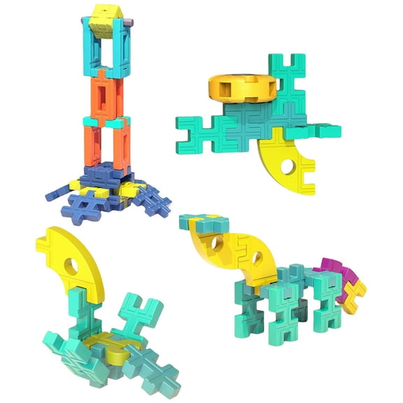 SPOORYYO Large Soft Building Bricks, DIY Educational Assembling Toys for Creative Play and Motor Skills Development