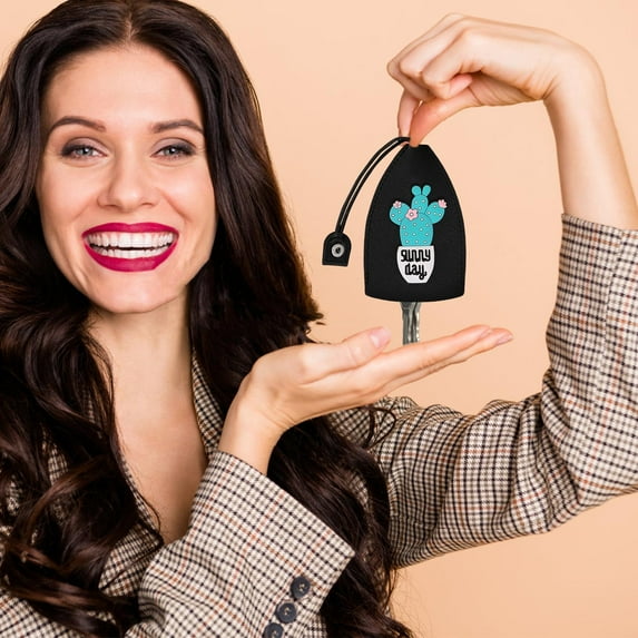SPOORYYO Leather Car Key Case Cover - Protective Bag for Key Fob and Access Control Cards, Shielding Against Water Damage and Theft of Your Car