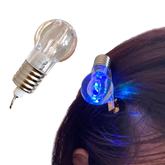 SPOORYYO Light-Up Color-Changing Bulb Hairpin Eye-Catching LED Accessory for Parties, Festivals, and Night Events Adorable Hair Clip for Unique and Fun Hairstyles