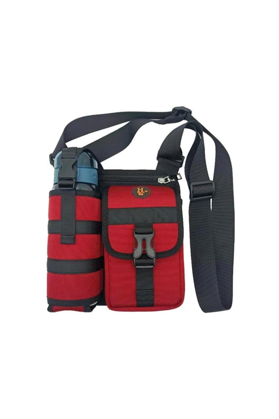 Lightweight Outdoor Shoulder Bag with Water Bottle Holder - Multi-Functional Sports Backpack for Hiking, Swimming, and Gym Use