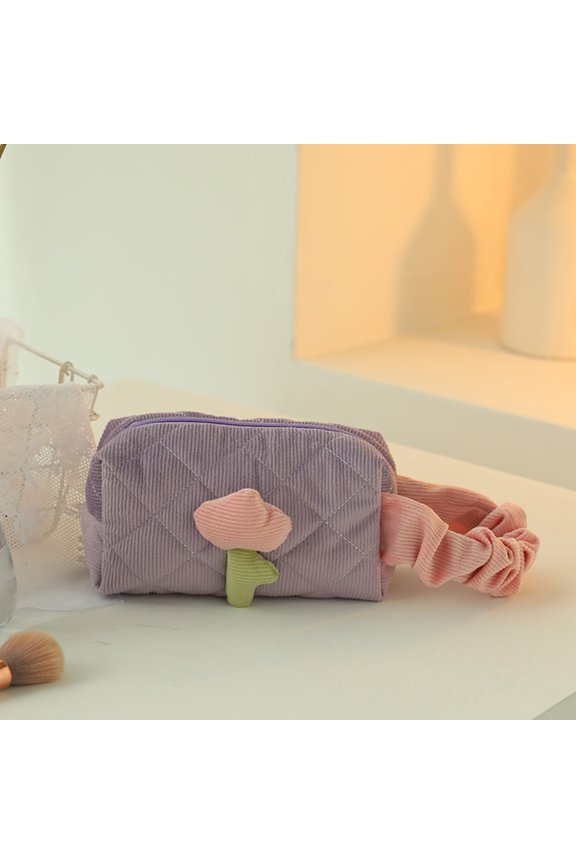 Makeup Bag with Toiletries Storage Box Hand In Hand Cute Girl Large Capacity Cosmetics Storage Bag Organizer