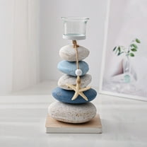 SPOORYYO Mediterranean Style Resin Candle Holder, Handicraft Decoration, 21x12.5x10cm, 1 Piece