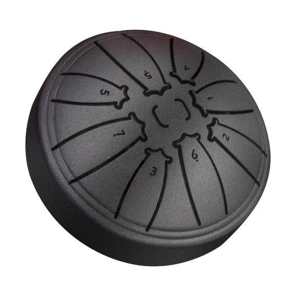 SPOORYYO Mini 4-inch Carbon Steel Tongue Drum – Compact & Portable Hand Drum with Drumstick, Ideal for Beginners, Kids, Meditation & Travel