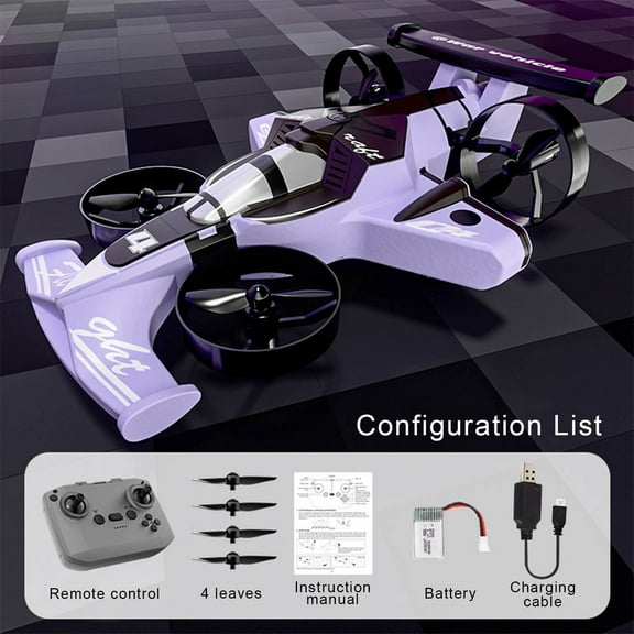 SPOORYYO Multi Mode RC Car With Air Flying Remote Control, Foam Stunt Car With LED Lights, Rechargeable Crash Toy For Adults