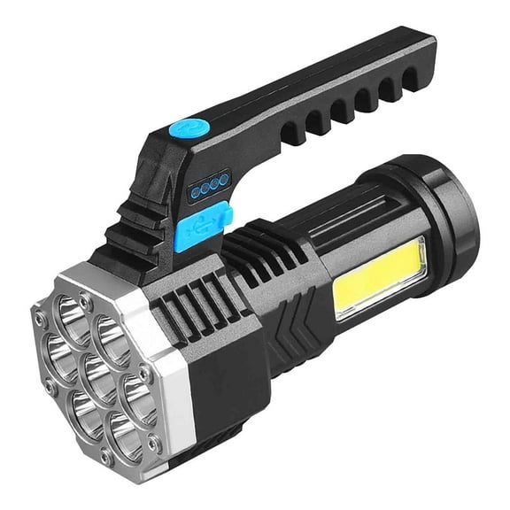 SPOORYYO Multifunctional LED Flashlight with USB Rechargeable, High Luminance and Waterproof Design for Outdoor and Home Use