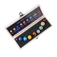 thumbnail image 1 of SPOORYYO Natural Crystal Science Education Wooden Box Set with Rough Specimens Puzzle for Desktop Teaching Tools, 1 of 9