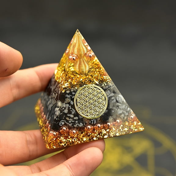 SPOORYYO Natural Crystal Stone Energy Tower - Multicolor 3D Ornament for Wealth, Health, and Happiness