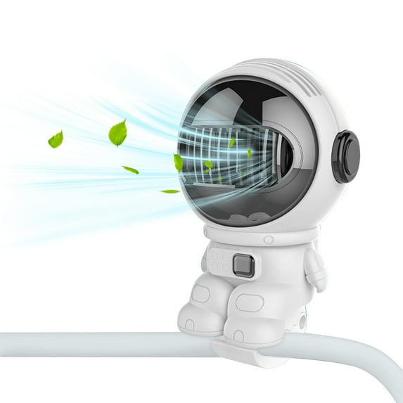 SPOORYYO Outdoor Handheld High Wind Astronaut Baby Cart Fan - Charging Capability, Portable Companion