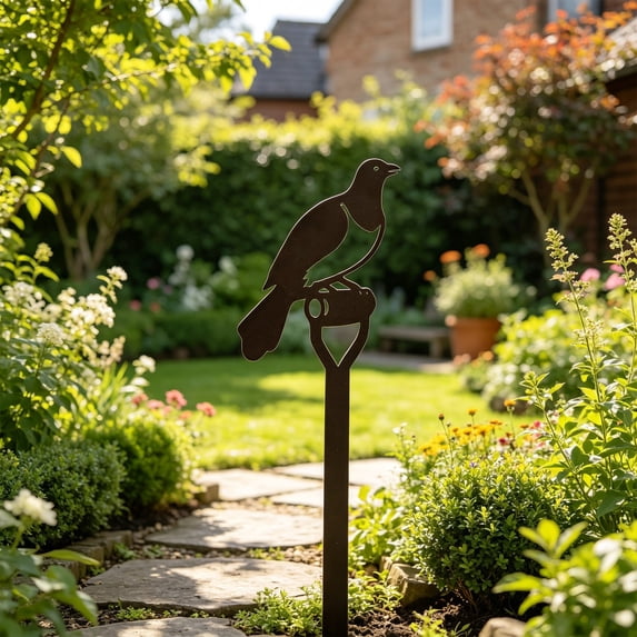 SPOORYYO Outdoor Metal Garden Stake Decor for Yard and Courtyard Decoration
