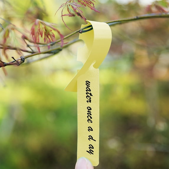 SPOORYYO PVC Waterproof Plant Labels, 200pcs Adjustable Loop Sleeve Tags for Gardening, Outdoor Plant Markers with 3-Size Buckle (20x2cm)