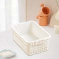 thumbnail image 1 of SPOORYYO Plastic Storage Basket with Handles - Stackable Organizer for Home, Kitchen, Office, Ideal for Snacks, Toys, Fruits, 1 of 6