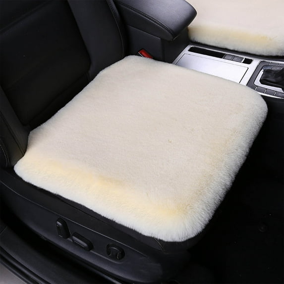 HOZVOMI Plush Car Seat Cushion - Warm & Cold Weather Protection, Multi-Layer Comfort, Non-Slip Design, Easy Clean, Universal Fit for Sedans, SUVs, MPVs (45x45cm)