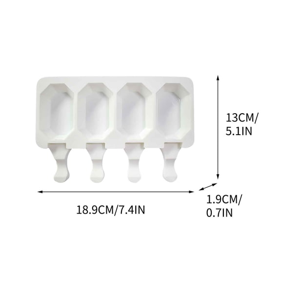 SPOORYYO Polygons 4-Cell Easy-Demould Ice Box - Food Grade, Compact Design for Quick Freezing and Easy Cleaning