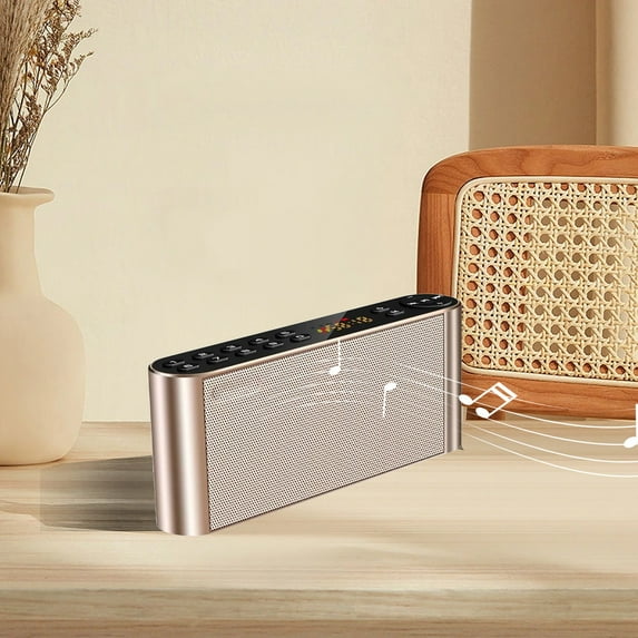 SPOORYYO Portable Bluetooth Speaker with HiFi Sound, 2600mAh Battery, and FM Radio Function