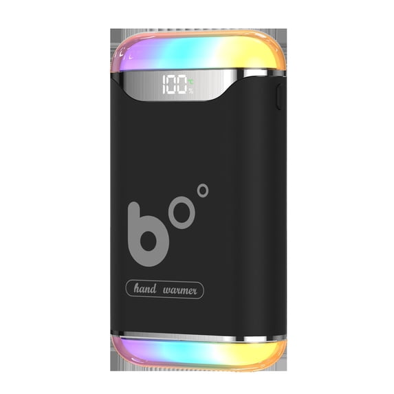 SPOORYYO Portable USB Rechargeable Hand Warmer, 360° Heating, RGB Light, Compact Camping Heater, Safe Fast Heat