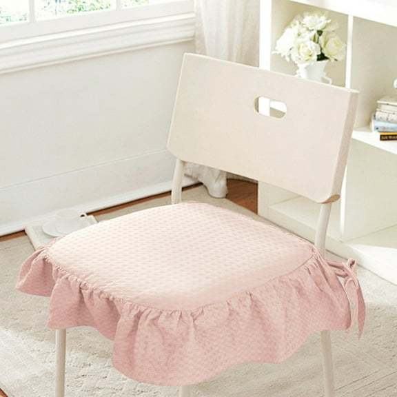 SPOORYYO Princess European Style Dining Chair Cushion Cover Linen Breathable Washable Pad for Home Decor